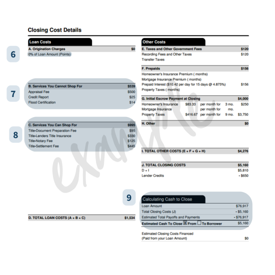 Example of a Pulte Mortgage Loan Estimate, Page 2